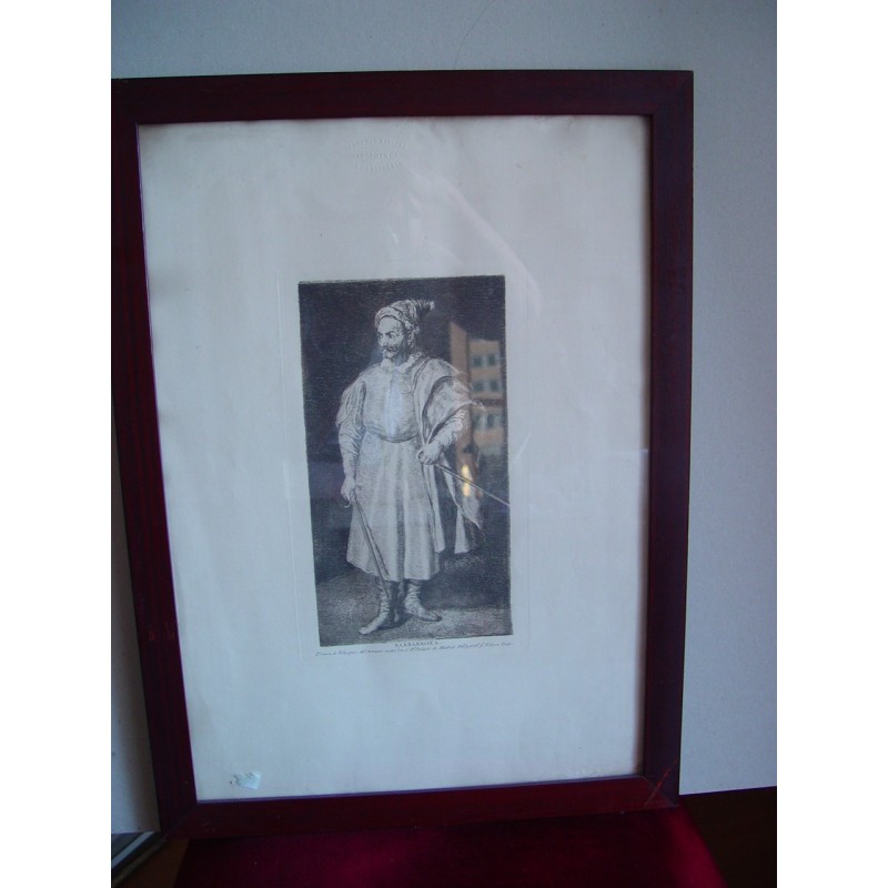 Goya etching. Barbarroja, after Velazquez