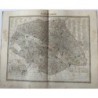 Stadtplan von Paris. Jacobs, um 1850