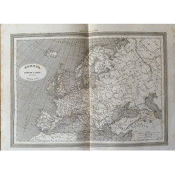 Map of Europe. Engraved by R. Alabern (1853)