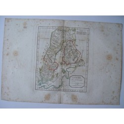 Antike Karte von Schweden. Robert de Vaugondy (1794)