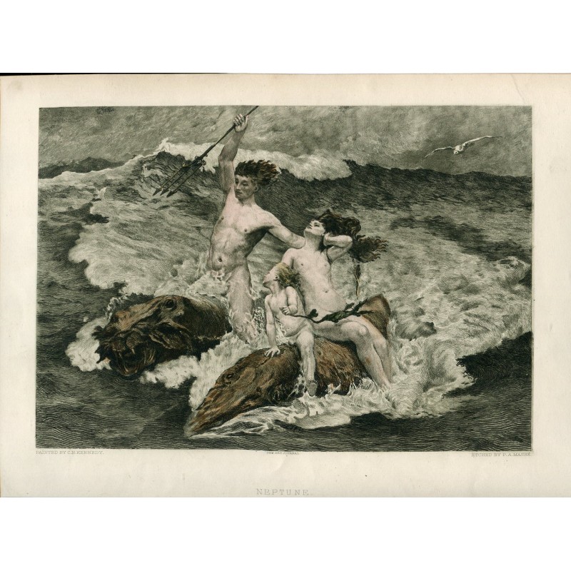 Neptune. engraved by PA Masse on the work of CN Kennedy