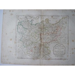 Carte ancienne des régions du nord de l'Allemagne. Robert de Vaugondy.