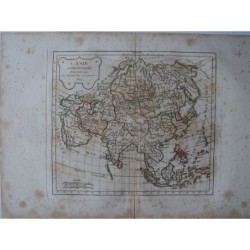 Antique map of Asia. Robert de Vaugondy (1804)