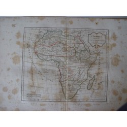 Antica mappa dell'Africa. Robert de Vaugondy (1794)