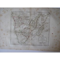 Carte ancienne des régions côtières d'Afrique. Robert de Vaugondy (1804)