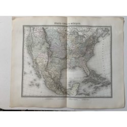 Map of United States and Mexico - Engraving by Ambroise Tardieu & A. Vuillemin.