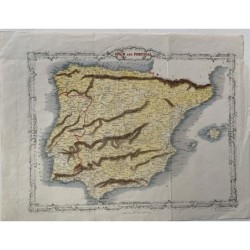 Karte von Spanien und Portugal, gezeichnet und gestochen von J. Rapkin. 1860