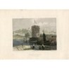 Cathédrale de Chester depuis le château d'eau. Gravure de B. Winkles d'après un dessin de C. Warren.