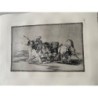 Goya etching. Bullfighting, plate 3, 1983 edition. 'The Moors settled in Spain, giving up the superstitions of his Koran...l'