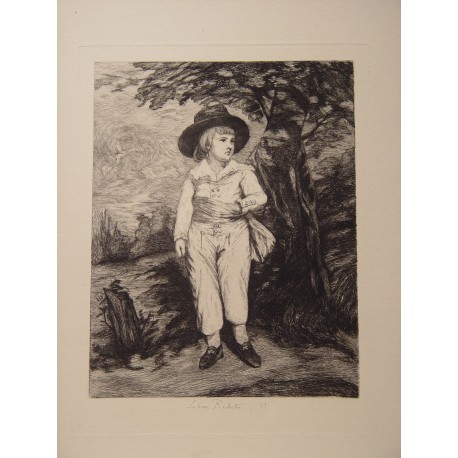 «Joven» Grabado por Leon Richeton (activo en la segunda mitad del siglo XIX)
