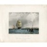 Angleterre. Le North Foreland. Gravure de R. Branard d'après l'œuvre de G. Chambers. 1834.