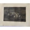 Goya etching. Pepe Illo´s death (Bullfighting Plate F). 1983 edition.