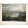 England. Lancaster from Aqueduct Bridge. Engraving by Robert Wallis after a work by J.M.W. Turner.