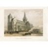 Cathédrale St. Mungo de Glasgow, extérieur, 1850, lithographie de T. Picken d'après une œuvre de David Roberts