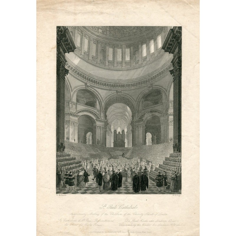 St. Paul's Cathedral' engraved by W. H. Fuge from a study by F. Mackenzie