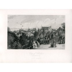 Stadt Cleveland. Stich von R. Hinshelwood nach dem Werk von AC Warren im Jahr 1873.