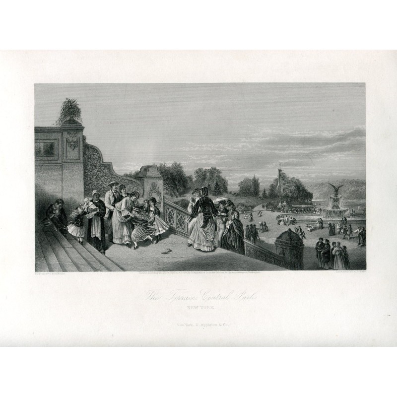 The Terrace, Central Park. G.R. Hall after C. Rosenberg, 1872