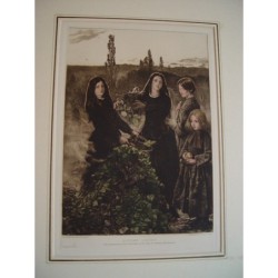 Feuilles d'automne. Urne gravée par H. Macbeth-Raeb d'après l'œuvre de J.-B. Millais en 1856.