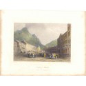 Roumanie. "Bains de Mechadia" Dessiné par William Henry Barlett (1809-1854). Enregistré E. Benjamin.