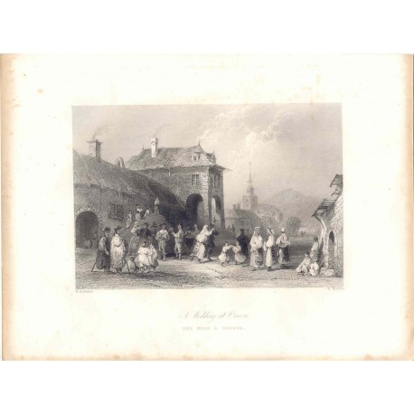 Rumanía. «A wedding at Orsova» Dibujó William Henry Barlett (1809-1854).Grabó W.Mossman.