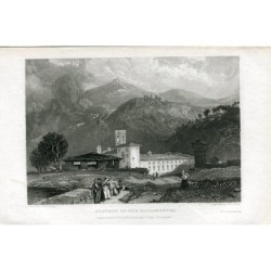 Convent of the Vallambrosa, Italy - 1822 engraving