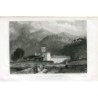 Couvent de la Vallambrosa, Italie - gravure de 1822
