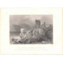 Roumanie. «Drey Kule Swinitza avec les restes du fort romain» Dessiné WH Barlett (1809-1854).Gravé S. Bradshaw.