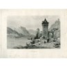St. Goar. Stich von J. Outhwaitte nach einem Werk von TL Rowbotham