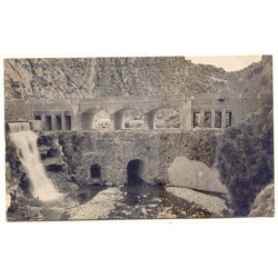 Ancienne carte postale d'Onteniente. Le marais et la route de Bocairente. Photographie Martinez.