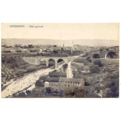 Carte postale ancienne d'Onteniente. Vue générale. Photographie de Martinez.