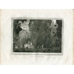 Veduta di una miniera di ferro. Incisione di Heath da un'opera di Conrard Martin Metz del 1785.