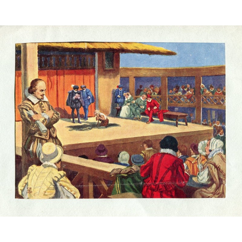 Antique color plate. Signed TH