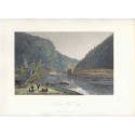 Estados Unidos. «Delaware Water Gap» Dibujó W.G. Perkins (Baltimore,1830-1895). Grabó Robert Hinshelwood (1812-)