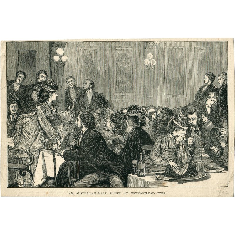 Engraving An Australian-meat supper at Newcastle-on-Tyne.