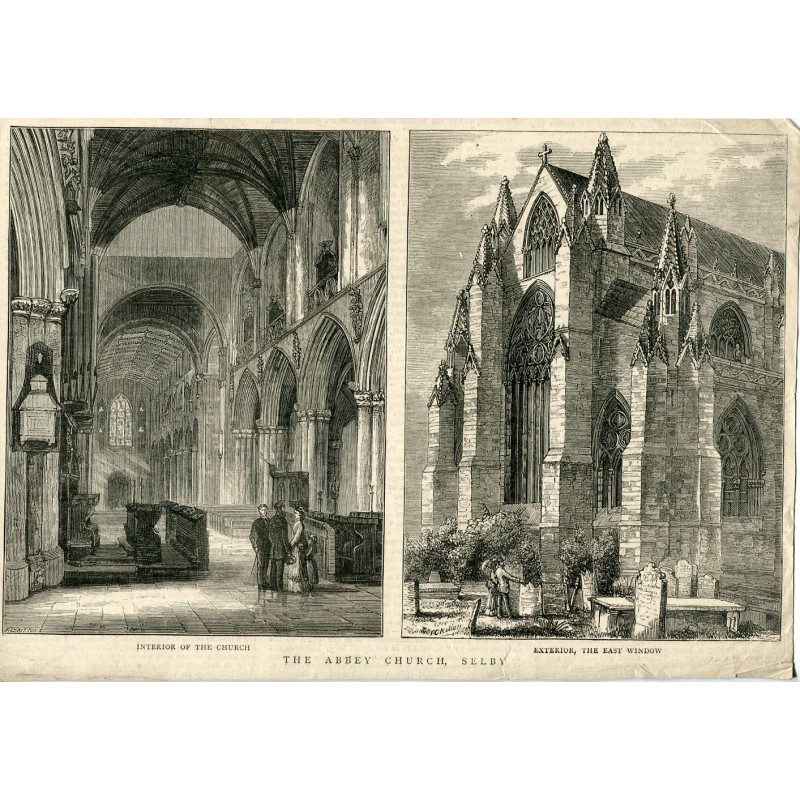 Gravur Die Abteikirche Selby