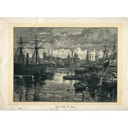 Engraving Hull, from the Docks