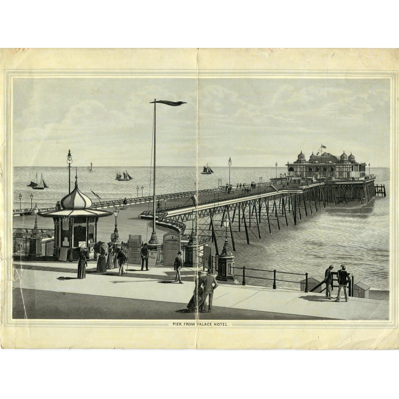Vintage-Foto vom Pier des Palace Hotels aus der Zeit um 1900
