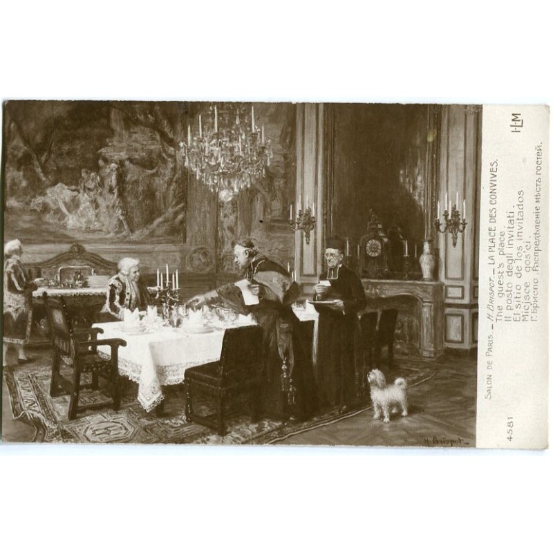 Carte postale ancienne La place des Convives par H. Brispot. n° 4581