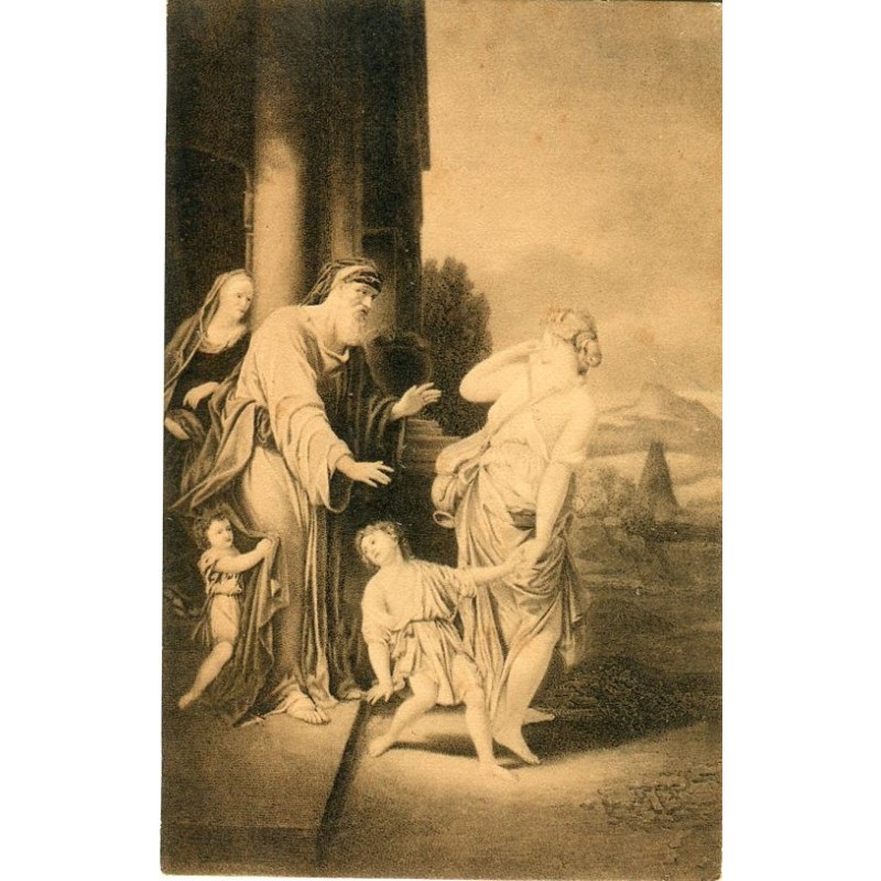 Postal antigua Vertossung der Hagar de van der Werff. n 35580. Editado en Dresden