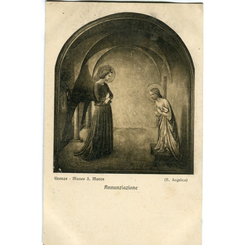 Postal antigua Annunziazione por B. Angelico. Museo S. Marco, Firenze. n 5225