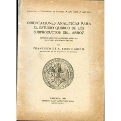 Linee guida analitiche per i sottoprodotti del riso di Francisco de A. Bosch Ariño 1946