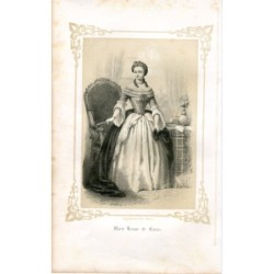 Incisione litografica Maria Luisa di Savoia, 1856