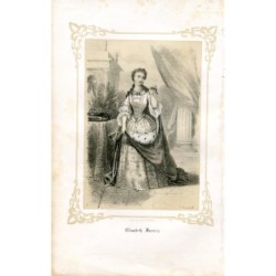 Incisione litografica di Elizabeth Farnèze, 1856
