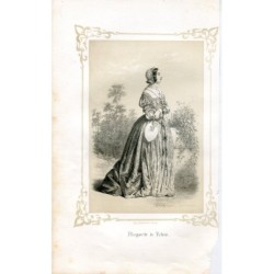 Lithografischer Stich von Marguerite de Valois, 1856