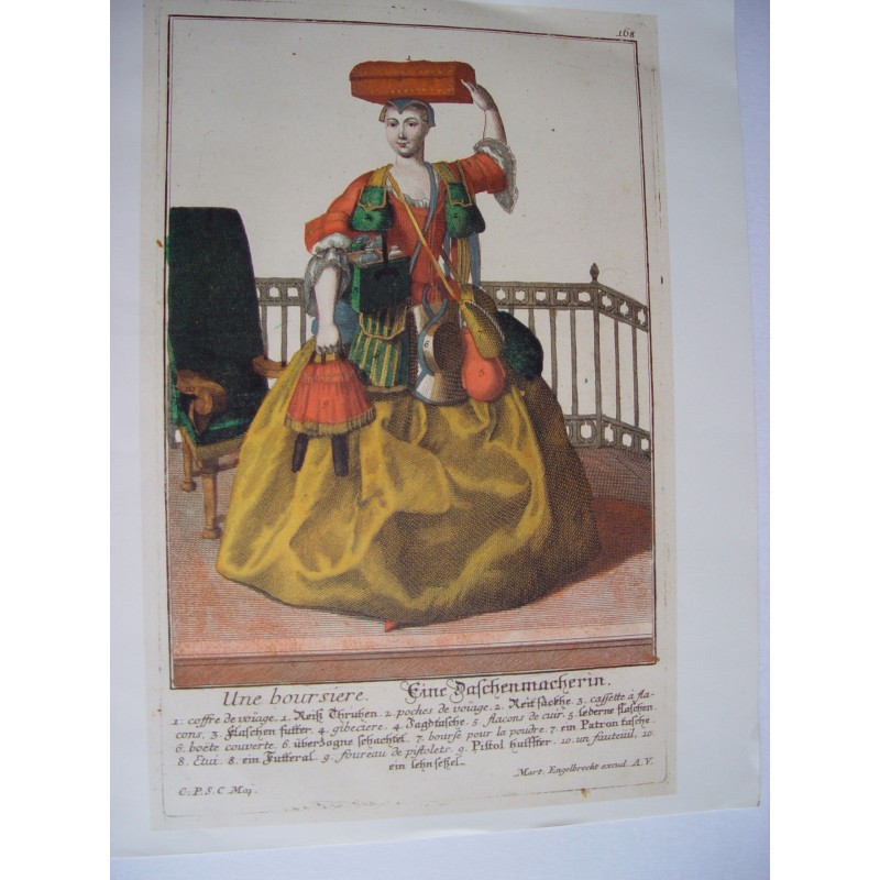 Una borsa. Litografia