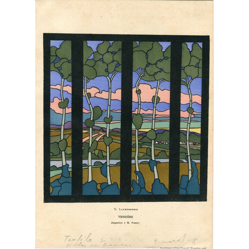 Theophile Laumonnerie Buntglasgravur