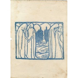 Lithografischer Stich von José Aguiar für das Werk Psalter