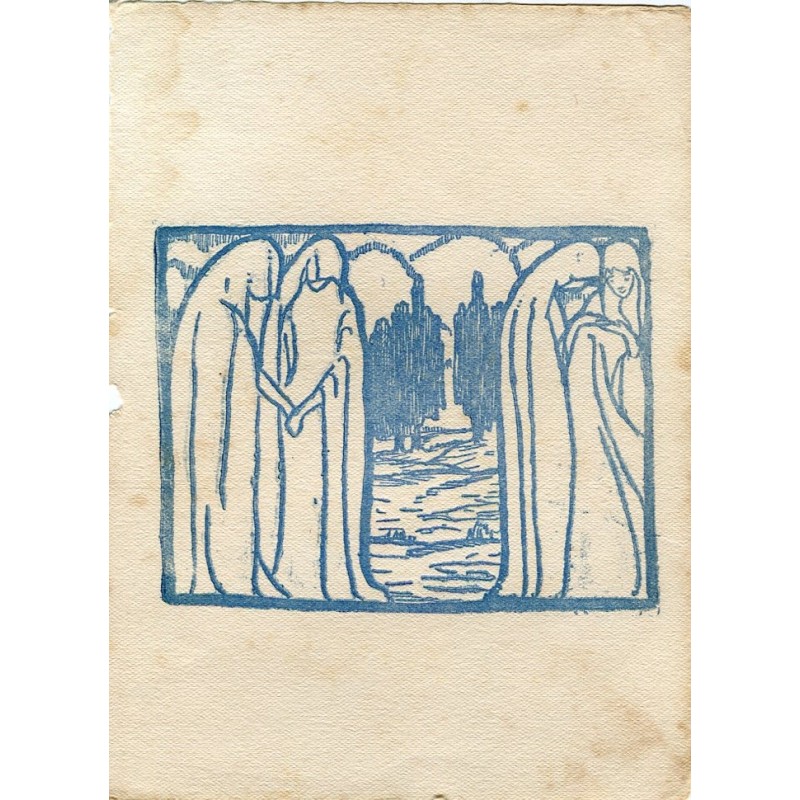 Lithografischer Stich von José Aguiar für das Werk Psalter