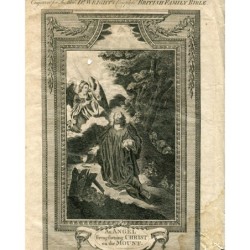 Ein Engel stärkt Christus auf dem Berg, graviert von Pollard