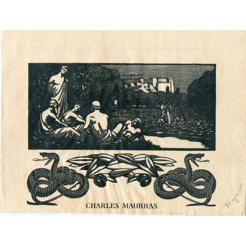 Woodcut for a work by Charles Maurras